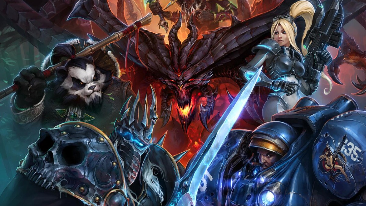 Heroes of the Storm key art, featuring Diablo, Chen Stormstout, the Lich King, Nova, and Jim Raynor